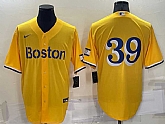 Boston Red Sox #39 Christian Arroyo Gold No Name 2021 City Connect Stitched MLB Cool Base Nike Jersey,baseball caps,new era cap wholesale,wholesale hats
